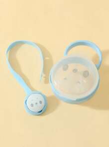 1pc Panda Design Transparent PP Dust Cover/Pacifier Clip/Dust Cover Pacifier Clip Set, Exquisite Portable Storage, Independent Placing Storage Box With Hanging Hook, Baby Hygiene. Note: Storage Box/Pacifier Clip/Set Need To Be Selected When Ordering, Color Sent Randomly/Pacifier Not Included. - Blue - View 15