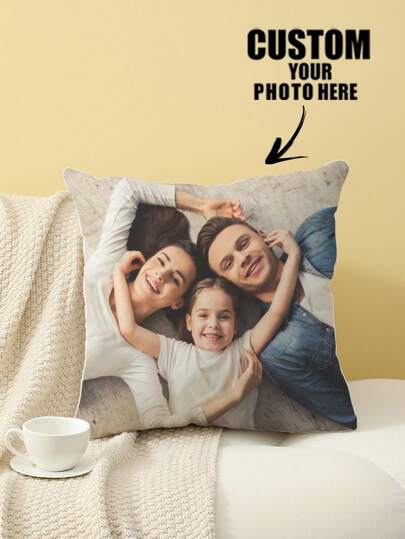 1 st anpassat örngott, gör-det-själv-anpassad dekorativ kudde för hemmet, fyrkantig design för bröllop, husdjur, bebis, mors dag, tryck på mjukt tyg, unik personlig present till honom/henne, bil, tesalong, sovrum, badrum, vardagsrum, matsal