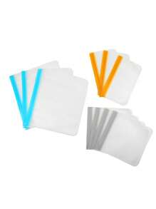 10/24 件硅胶可重复使用拉链袋，防漏冷冻袋，午餐食品储存袋，腌制食品，旅行 - 彩色 - 查看 13