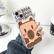 1 件 Kapybara 吃洋葱手机壳适用于 Iphone 15promax、IPhone 14plus、13/12/11pro 防震透明奶油色手机壳 - 無色 - 查看 5