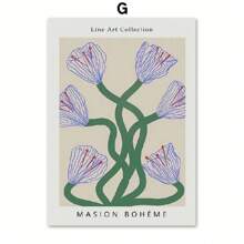 1pc Bình hoa sen hoa loa kèn nhiều màu sắc trừu tượng Matisse Flower Market Tranh vải nghệ thuật Áp phích In Ảnh treo tường Phòng khách Trang trí nhà Không có khung - Nhiều màu - Xem 46