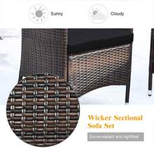 Outdoor Table & Chair Sets - Black - View 5