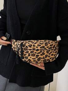 Minimalist Solid Color Chest Bag, Waist Bag, Embroidered Phone Pouch, Small Bag For Outdoor And Shopping - Multicolor - View 3