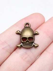 15 cái/túi 20x18mm Mặt dây chuyền hình đầu lâu dùng để làm đồ trang sức DIY Phụ kiện làm đồ trang sức DIY Làm vòng cổ DIY Làm móc khóa Thủ công mỹ nghệ - bộ xương - Xem 8