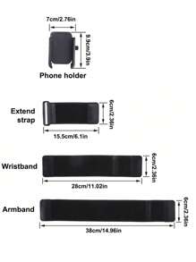 1 Giá đỡ điện thoại đa chức năng di động cho cánh tay/cổ tay - màu đen - Xem 2