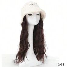 Tóc giả mũ lông cừu Trojan Roll màu trắng với 14 inch sợi tổng hợp cho tóc giả tổng hợp tự nhiên mềm mại của phụ nữ thích hợp để đội hàng ngày - Nhiều màu - Xem 15