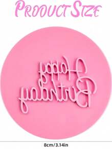 1pc Happy Birthday Embossed Mold,Fondant Embossed Cookie Stamp 3D Design Cookie Mold Happy Birthday Fondant Stamp,Suitable For Baking Cookies,Decorating Cakes/Sugar Paste/Cupcakes,Fondant Frosting Cupcake Biscuit Cake Cookie Stamps For Cookie Cutters - Regular - View 6