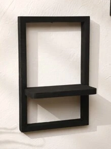 1件/2件装复古黑色木质壁挂架 - 方形悬浮架，适合日常家居装饰，非常适合展示节日装饰品、植物或照片，现代农舍风格，适用于客厅、卧室或办公室，家居装饰、房间装饰、墙面装饰礼品，生日毕业礼物。 - 彩色 - 查看 11