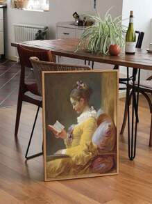 1PC Tranh Canvas Cổ Điển, Cô Gái Đọc Sách Tranh Sơn Dầu Trên Canvas Nghệ Thuật Treo Tường, Tranh Treo Tường Nghệ Thuật Cho Phòng Tắm Phòng Ngủ Văn Phòng Phòng Khách Trang Trí Tường Nhà, Không Có Khung - Nhiều màu - Xem 8