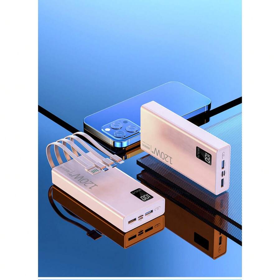 Super Fast Charging 120W Power Bank 100000 MAh 220V Large Capacity