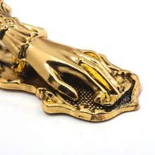 1 件复古风格女士手形金属剪贴板，多色镀金手链，适合拍照 - 彩色 - 查看 3