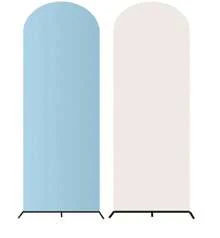 Easy-To-Fit Roman Arch Panel Cover With Elastic - 2m X 1m - Double-Sided - 藍白 - 查看 2