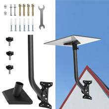 Starlink Gen 3 Standard Wall Mount, ​Adjustable Starlink Gen 3 Mount, Starlink Roof Mount Compatible With V3 Starlink Standard Dish, Starlink Mounting Kit, Starlink Pole Mount - 黑色 - 查看 1