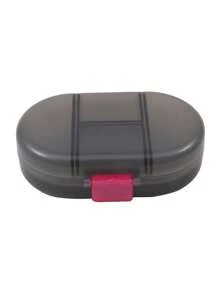 1 件便携式翻盖药丸收纳盒，带隔层，大容量，塑料旅行药盒 - 彩色 - 查看 14