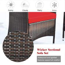 Outdoor Table & Chair Sets - Red - View 3