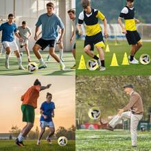 1 quả bóng đá PVC nhiều màu, cỡ 5, thích hợp cho các hoạt động thể thao ngoài trời và trong nhà, chống thủng, thiết kế cổ điển - Món quà thể thao hoàn hảo cho bạn bè và gia đình - Nhiều màu - Xem 6