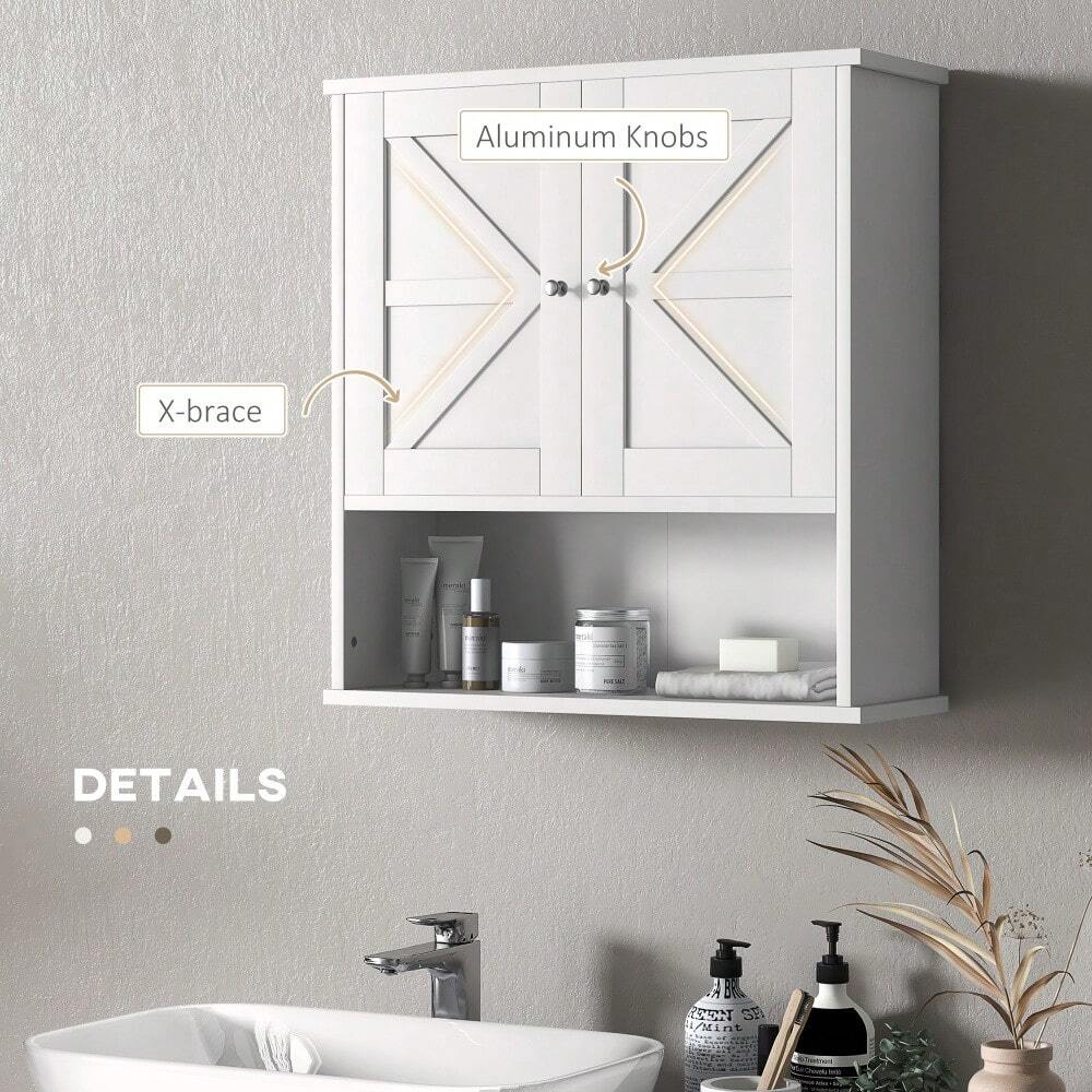 Kleankin Farmhouse Bathroom Wall Wall Mounted Medicine