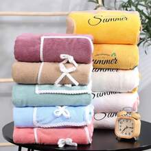 CAIROCK Wearable Bath Skirt, Enlarged Bathrobe, Thickened Bath Towel, Pure Cotton Soft Absorbent Coral Velvet, Household Adult Wrap - Pink - View 11