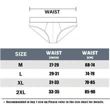 Men's Underwear Micro Modal Bikini Briefs Low Rise Half Back Coverage Silky Touch Underpants Multipack - 黑色/深灰色/淺藍色 - 查看 6