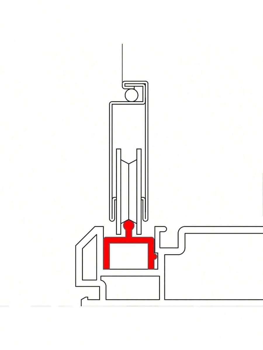Door Replacement Track 72" White Vinyl Bottom Track, Screen Door Rail