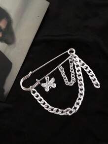 Ghim cài áo xích thời trang, Phụ kiện trang trí kim loại thời trang đường phố, Phụ kiện quần áo Unisex, Vừa vặn với vòng eo, Thích hợp làm quà tặng Giáng sinh, Năm mới, Ngày lễ tình nhân - Nhiều màu - Xem 16