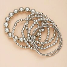 Bộ 7/14 vòng tay hạt cườm tối giản phóng đại, Quà tặng cho phụ nữ khi hẹn hò, ngày lễ, phù hợp hàng ngày - Nhiều màu - Xem 8