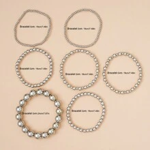 Bộ 7/14 vòng tay hạt cườm tối giản phóng đại, Quà tặng cho phụ nữ khi hẹn hò, ngày lễ, phù hợp hàng ngày - Nhiều màu - Xem 9