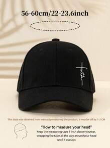 1 Piece Men Blessing Baseball Cap, Outdoor Casual Style All-Season Curved Brim Golf Hat, Hard-Top Fashionable Golf Hat, Adjustable Size, Suitable For Daily Matching, Holiday Gift