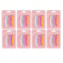 Lash Lift Ribbon Kit Silicone Lash Lift Shields Soft Eyelash Perm Lash Lift Rods Ribbed For Permanent Eye Lashes Perming (Bend 6 Colors) - Multicolor - View 11