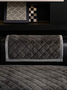 1 vỏ đệm ghế sofa mùa đông bằng vải nhung dày, tấm lót ghế sofa ấm áp họa tiết kẻ sọc hình thoi, tấm bảo vệ ghế sofa chống trầy xước thân thiện với vật nuôi, đồ trang trí nhà có thể giặt bằng máy, phù hợp với ghế sofa kết hợp hình chữ L và ghế sofa 1/2/3/4 chỗ ngồi (bán riêng) - Màu xám đen - Xem 6