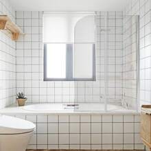 Jiubiaz Faltbare Duschtrennwand für die Badewanne, aus 6mm NANO Leicht zu reinigendem Glas, 2-teilig, faltbar, 100*140CM, Silber, Badezimmer Dekoration, Sommer, Schulbeginn