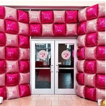 25 Stücke bunte quadratische Folienballons mit doppelseitigen Bändern - wiederverwendbar, einfach zu befüllende Party-Dekorationen, geeignet für Hochzeiten, Geburtstage, Valentinstag usw.