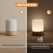 RGB 台灯，运动传感器床头灯，电池寿命长，适用于客厅、卧室、入口、浴室、婴儿房等场景 - 白色 - 查看 5