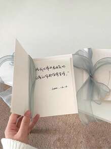 1 张优雅花卉压花丝带贺卡（1 张卡片 + 1 张信纸 + 1 个信封 + 1 米丝带），送给最好的朋友、他/她、同事、男朋友、女朋友的礼物，感谢、表白、生日卡、个性化信息