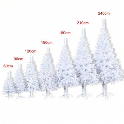 Froadp Snabbmontering konstgjord julgran, hopfällbart paraplysystem, konstgjord julgran med stativ, juldekoration - vit PVC