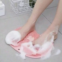 1 件装足部擦洗垫、多功能沐浴刷、按摩器和防滑吸盘脚垫、懒散背部擦洗器、包、收纳袋、储物袋、发夹 - 彩色 - 查看 7