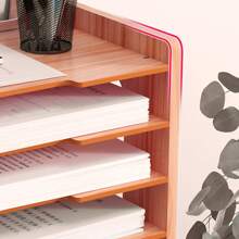 4TIER/7 TIER OFFICE FILING ORGANISER  TRAYS HOLDER A4 DOCUMENT PAPER STORAGE RACK - Multicolor - View 10