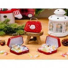 1 件圣诞锡制金属手提包糖果盒，小铁制礼品盒迷你手提包装饰 - 彩色 - 查看 10