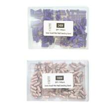 GGJOYO 101件套美甲钻头小砂圈，含升级版3.1mm钻头，180目细砂指甲锉砂圈，适用于卸除亚克力指甲、凝胶指甲、修型、美甲和足疗 - 彩色 - 查看 11