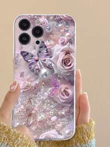 动物蝴蝶软手机壳兼容 Iphone 16/15/14 Pro Max/13 Pro/12 Mini/11 Pro/XS Max/X/XR/8/7 Plus/SE2/SE3，可爱印花保护套适合女孩、男孩、朋友和情侣 - 彩色 - 查看 9