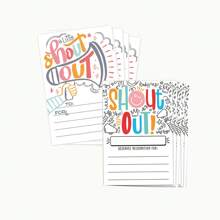 20pcs Set Fun Shout Out Cards For Employees, Office Staff, Teachers - Employees Appreciation And Recognition Reward Cards For Work Bulletin Board - Multicolor - View 6