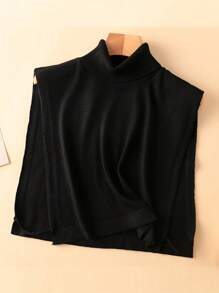 1 pieza Accesorio de bufanda de cuello para mujer de mezcla de lana de unicolor con cuello alto falso, accesorio de cuello cálido para otoño/invierno - multicolor - Ver 15