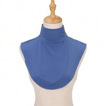 1 bucată ținută de modă musulmană cu guler înalt, cu guler fals detașabil de culoare solidă, accesoriu pentru femei