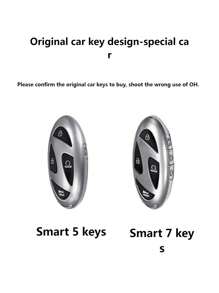 Modern TPU Key Fob Cover With Keychain - Compatible With 2024 2023 Ioniq 6, GN7 Grandeur, KONA, Elantra, Sonata - Protective Key Shell