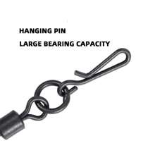 30 chiếc khóa xoay bằng thép không gỉ chắc chắn, kẹp nối câu cá bền, thích hợp cho câu cá mồi và câu cá chép - màu đen - Xem 7
