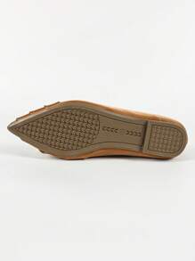Women's Fashion Versatile Comfortable Flat Slip On Pointed Toe Shoes, Suitable For Dresses, All Seasons - Orange - View 8