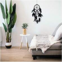 1 Peça Decoração de Casa Ornamento Pendente Filtro de Sonhos, Decoração de Quarto de Menina, Filtro de Sonhos Tecido à Mão com Penas, Sino Eólico, Lindo Presente de Aniversário, Decoração de Casa, Decoração de Quarto, Decoração de Parede