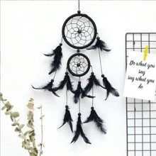 1 Peça Decoração de Casa Ornamento Pendente Filtro de Sonhos, Decoração de Quarto de Menina, Filtro de Sonhos Tecido à Mão com Penas, Sino Eólico, Lindo Presente de Aniversário, Decoração de Casa, Decoração de Quarto, Decoração de Parede