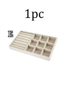 9 件/套珠宝收纳盒，珠宝整理托盘，天鹅绒珠宝展示托盘，可堆叠珠宝架，抽屉式珠宝托盘，适用于戒指、口红、手表、卧室珠宝展示、梳妆台、化妆台、圣诞节、万圣节、情人节礼物 - 彩色 - 查看 15