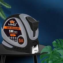 1 件 5M/3M/7.5M 双刻度伸缩尺，带软垫手柄，适用于切割、设计、测量和各种场合。黄色卷尺清晰耐磨，不会伤手。卷尺